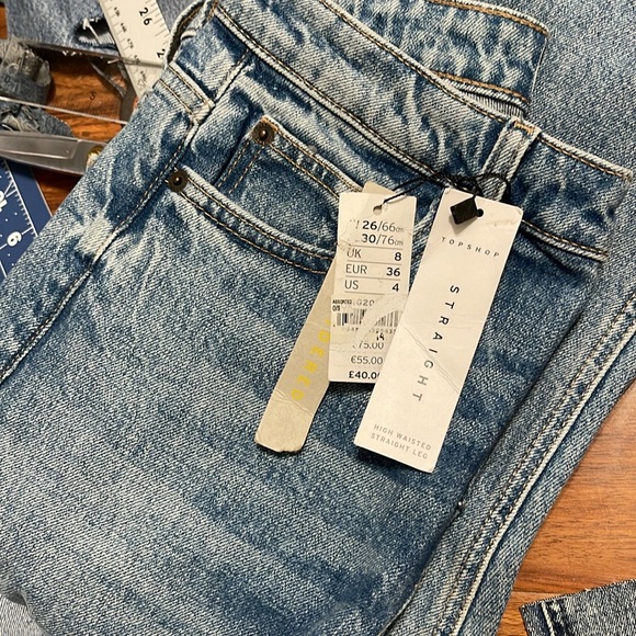 Topshop, straight high wasted straight leg - Picture 2 of 2
